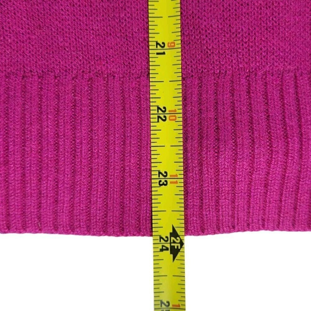 Gap V Neck Button Cardigan Women Size M Angora Rabbit Hair Blend Colorblock - Picture 9 of 12